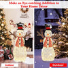 Snowman decoration with pre-lit 80 LED lights, ideal for creating a festive ambiance indoors or outdoors during the.