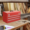Portable Garage Mechanic Tool Cabinet Box with 3 Drawers-Red - Gallery View 1 of 11