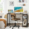 48 Inch Reversible L Shaped Computer Desk with Adjustable Shelf-Brown - Gallery View 1 of 10