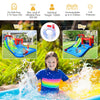 Inflatable water slide with climbing wall, slide, and ball pit for kids, made of high-grade oxford cloth for outdoor.