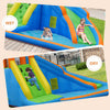 Kids inflatable water slide showing the dry climbing wall, constructed from durable Oxford material for versatile.
