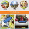 Self-inflating blue camping sleeping mattress with carry bag, waterproof TPU, ideal for outdoor activities and travel.