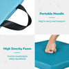 High-density blue foam cushion with portable handle, ideal for toddler seating in classrooms and play areas.