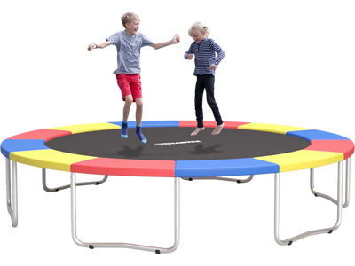 Costway 14' Waterproof Tear-Resistant Universal Trampoline Safety Pad Spring Cover Multicolor 90135672 New