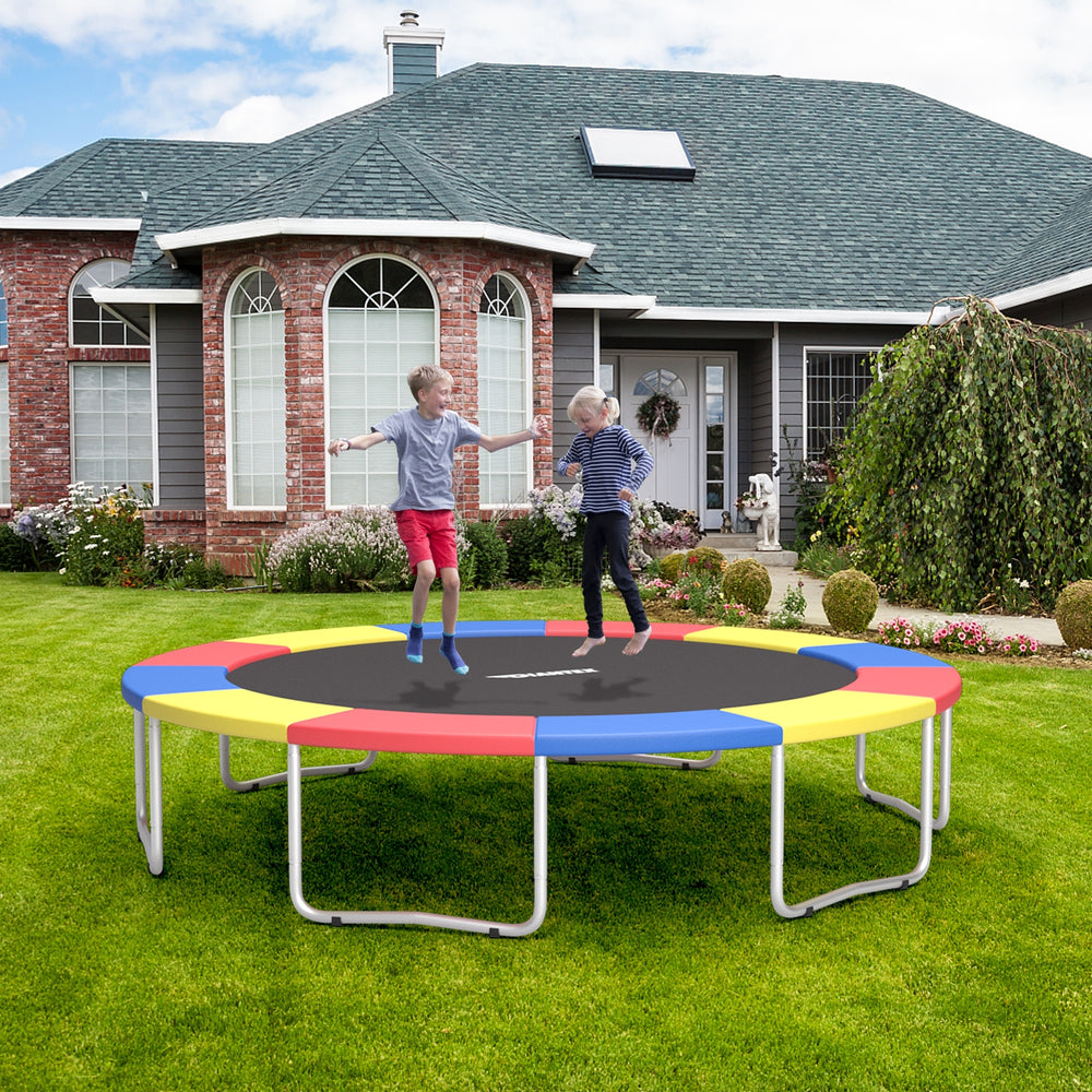 14 Feet Waterproof and Tear-Resistant Universal Trampoline Safety Pad Spring Cover-Multicolor - Gallery View 1 of 10