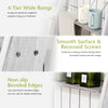 4-tier gray wall leaning ladder shelf made of pine wood, featuring non-slip beveled edges for stability and stylish.