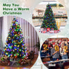 7.5 feet pre-lit artificial spruce Christmas tree with 550 multicolor lights, ideal for creating a joyful holiday.