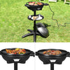 Outdoor electric BBQ grill with removable stand, 240 sq in cooking surface, and adjustable temperature settings for.
