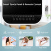 4-in-1 evaporative air cooler with smart touch panel and remote control, featuring 12L tank for efficient cooling.