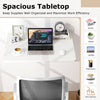 Wall-mounted folding table in sleek white finish, 31.5 x 23.5 inches, perfect for small spaces and multifunctional use.