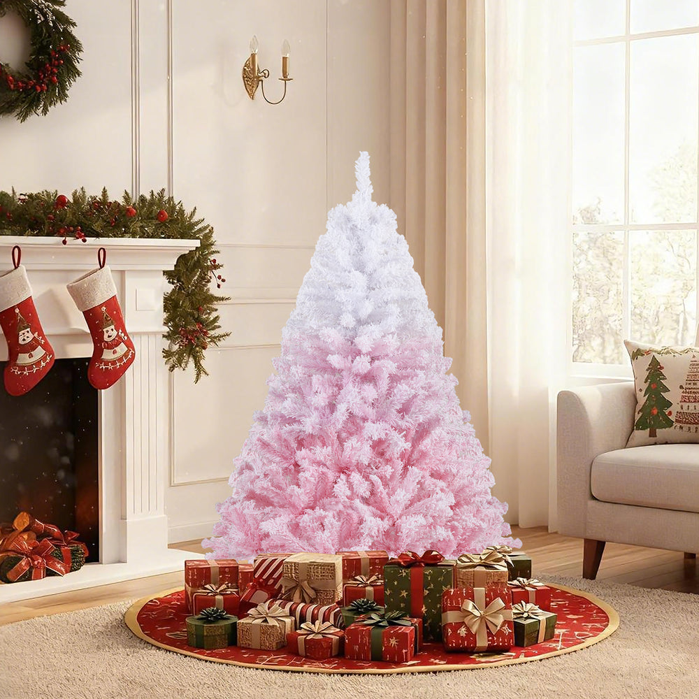 5/6/7/8 FT Artificial Christmas Tree with Warm White LED Lights and 8 Modes for Holiday-5 Feet - Gallery View 1 of 10