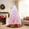 5/6/7/8 FT Artificial Christmas Tree with Warm White LED Lights and 8 Modes for Holiday-7 Feet - Gallery View 1 of 10
