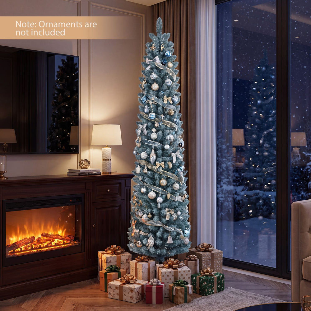 5/6/7/8 Feet Artificial Christmas Tree with 210/320/418/535 PVC Branch Tips-7 FT - Gallery View 1 of 10