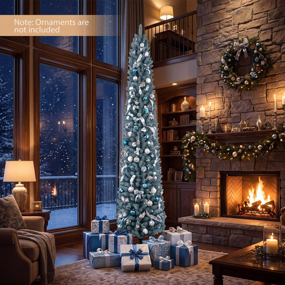 5/6/7/8 Feet Artificial Christmas Tree with 210/320/418/535 PVC Branch Tips-8 FT - Gallery View 1 of 10
