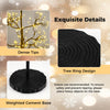 Weighted cement base of the 5ft lighted alpine tree with detailed tree ring design for stability and elegance.