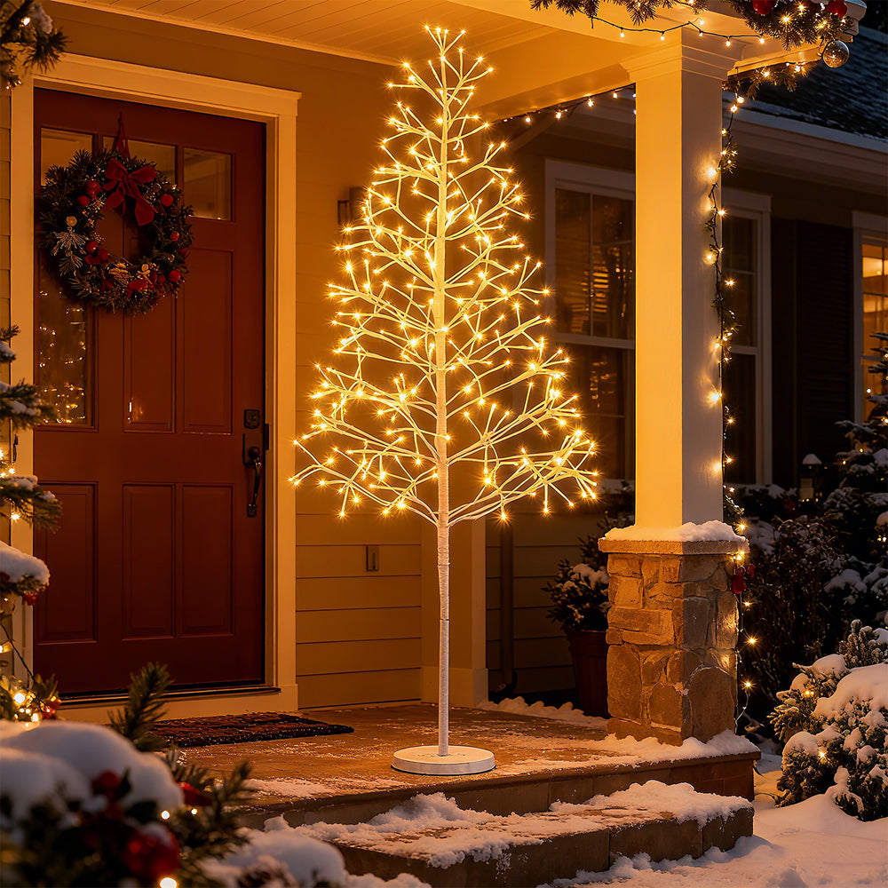 5/6/7 FT Lighted Birch Tree, Pre-lit Twig Tree with 240/320/456 Warm White Light LED Lights-5 FT - Gallery View 1 of 9
