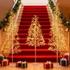Lighted birch trees in three heights, featuring warm white LED lights, perfect for holiday decor and festive ambiance.