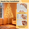 Lighted 5 FT birch tree with 240 warm white LED lights, featuring flexible branches and a weighted cement base for.