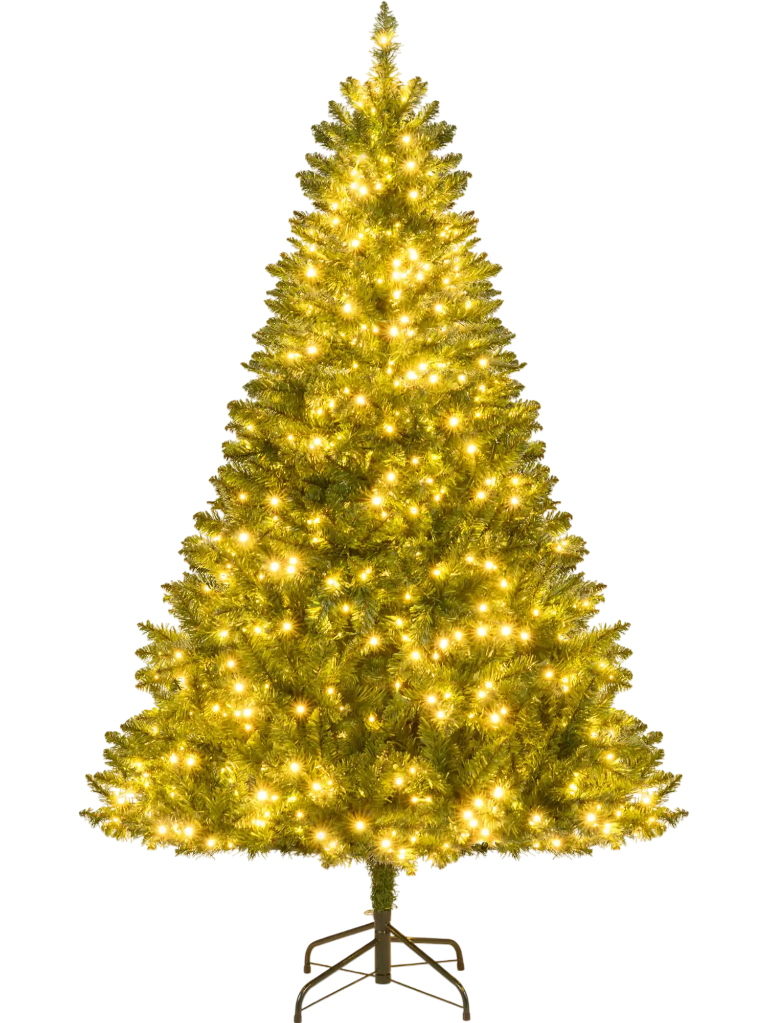 Costway Artificial Hinged Christmas Tree w/ 7 Lighting Modes 36730203 New