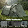 5-7 person inflatable camping tent in green with waterproof tarp and screened porch for outdoor protection and.