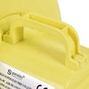 Top-mounted handle of the 480 W air blower pump for inflatable bounce houses, designed for easy transport and use.