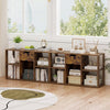 Rustic brown 5-cube bookcase features 4 open compartments and a handy drawer for stylish storage and display.