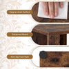 Rustic brown 5-cube bookcase features a sturdy design, easy-to-clean surface, and non-slip foot pads for stability.