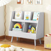 5-Cube Kids Bookshelf and Toy Organizer with Anti-Tipping Kits-Light Gray - Gallery View 1 of 9