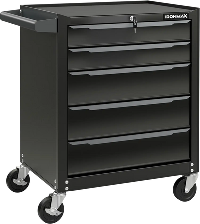 Costway 5-Drawer Steel Tool Storage Cabinet Keyed Lock Hanging Holes 73465281 New