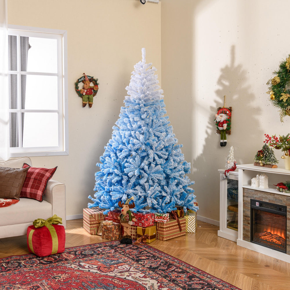 2025 New Artificial Christmas Tree with 456 Branch Tips and Folding Metal Stand-7FT - Gallery View 1 of 15