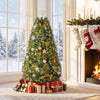 5 FT Artificial Christmas Tree Hinged Fully-Decorated with 238 Blossom Pine Needles - Gallery View 1 of 11