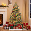 5 FT artificial Christmas tree featuring 406 branch tips and 245 warm white LED lights for a festive ambiance.