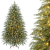5 FT artificial Christmas tree featuring 406 full branch tips and 245 warm white LED lights for festive decor.