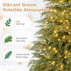 5 FT artificial Christmas tree features 406 full branch tips and 245 warm white LED lights for a festive ambiance.
