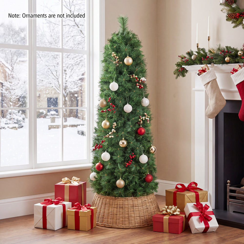 5 FT Artificial Pine Xmas Tree with 309 Full Branch Tips and Realistic Pine Needles - Gallery View 1 of 10