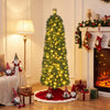 5 FT artificial pine Christmas tree with 309 full branch tips and warm white pre-lit LED lights for festive decor.