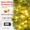 5 FT artificial pine Xmas tree with 100 pre-lit LED lights and realistic pine needles, perfect for small spaces.