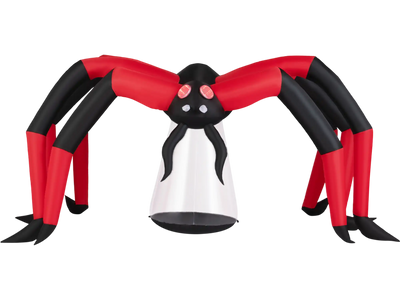 Costway 10' Halloween Inflatable Spider Yard Decor Red Light Eyes 37595222 New