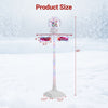 5 FT indoor Christmas street lamp post features colorful lights, snowman, and Christmas tree for festive holiday decor.
