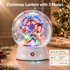 Colorful Christmas lantern featuring a snowman, ferris wheel, and three modes for festive tabletop or freestanding display.