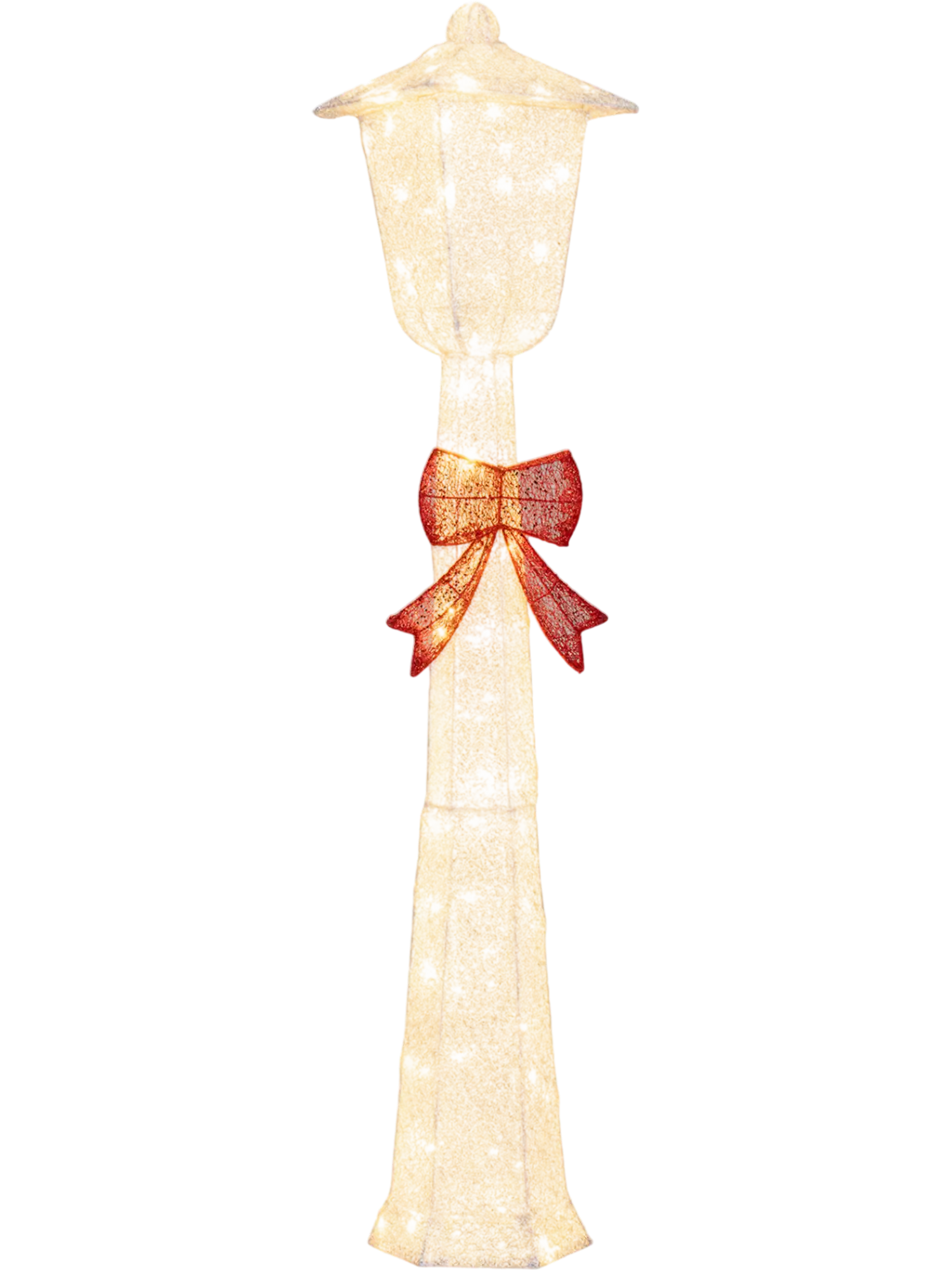 Costway 5' Lighted Christmas Lamp Post Bowknot Decor 39570531 New