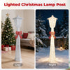 5 FT lighted Christmas lamp post featuring an exquisite top design and stable base for elegant outdoor holiday decor.