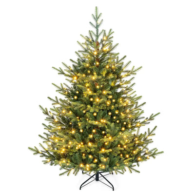 Costway Pre-Lit Artificial Christmas Tree Warm White LED 84681938 New