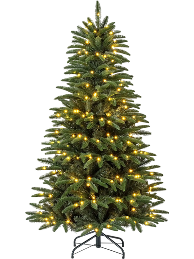 Costway Pre-Lit Artificial Christmas Tree w/ 3 Gift Boxes 31666710 New