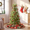 5 FT pre-lit artificial Christmas tree with 670 warm white lights, featuring a stable base and a refined cypress profile.