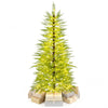 5 FT pre-lit artificial Christmas tree with 670 warm white lights, featuring a cypress profile and stable metal base.