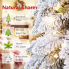 5 FT pre-lit artificial Christmas tree with 235 snow-flocked branch tips and 110 warm white LED lights for festive charm.