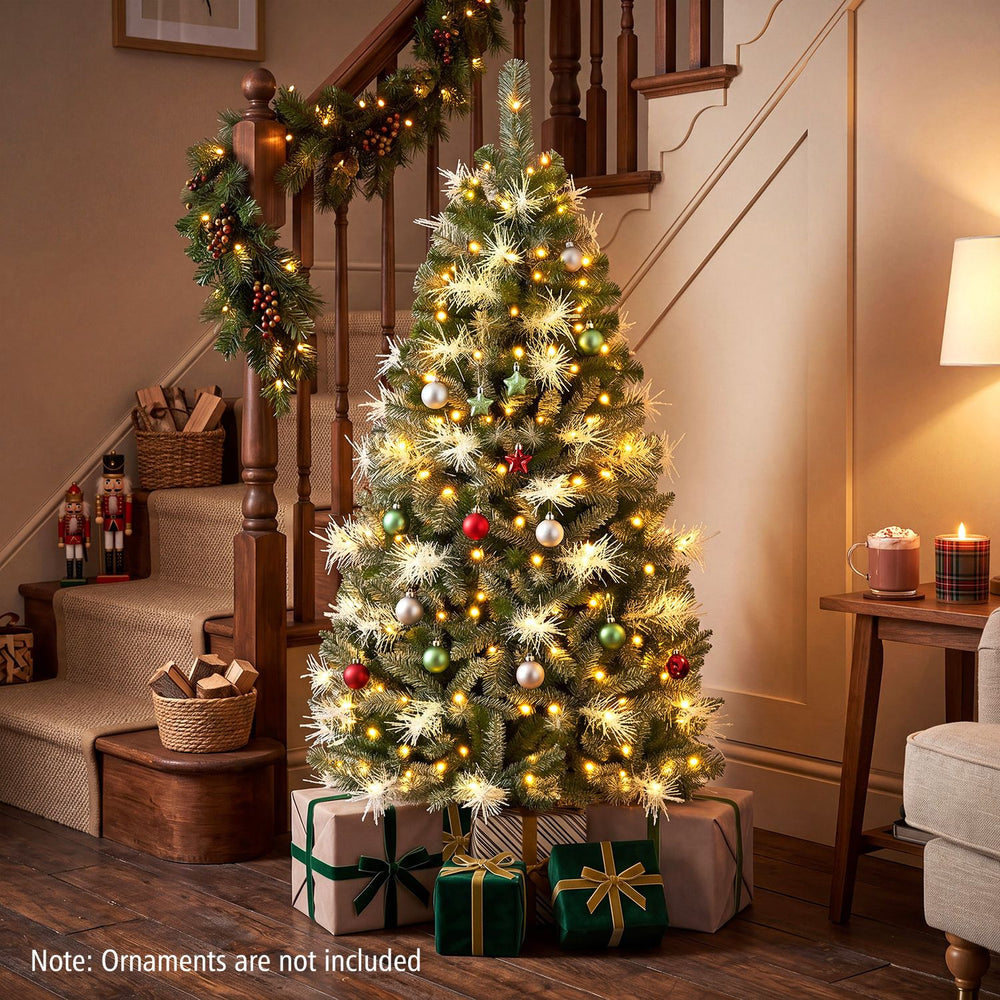 5 FT Pre-lit Christmas Tree with 250/470 Warm White and Multi-color Dimmable LED Lights for Home Party - Gallery View 1 of 10