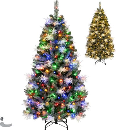 Costway 5/6' Pre-Lit Christmas Tree Dimmable LED Lights 83693079 New