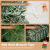 5 FT pre-lit Christmas tree featuring 509 vivid branch tips, warm white and multi-color LED lights for festive decoration.